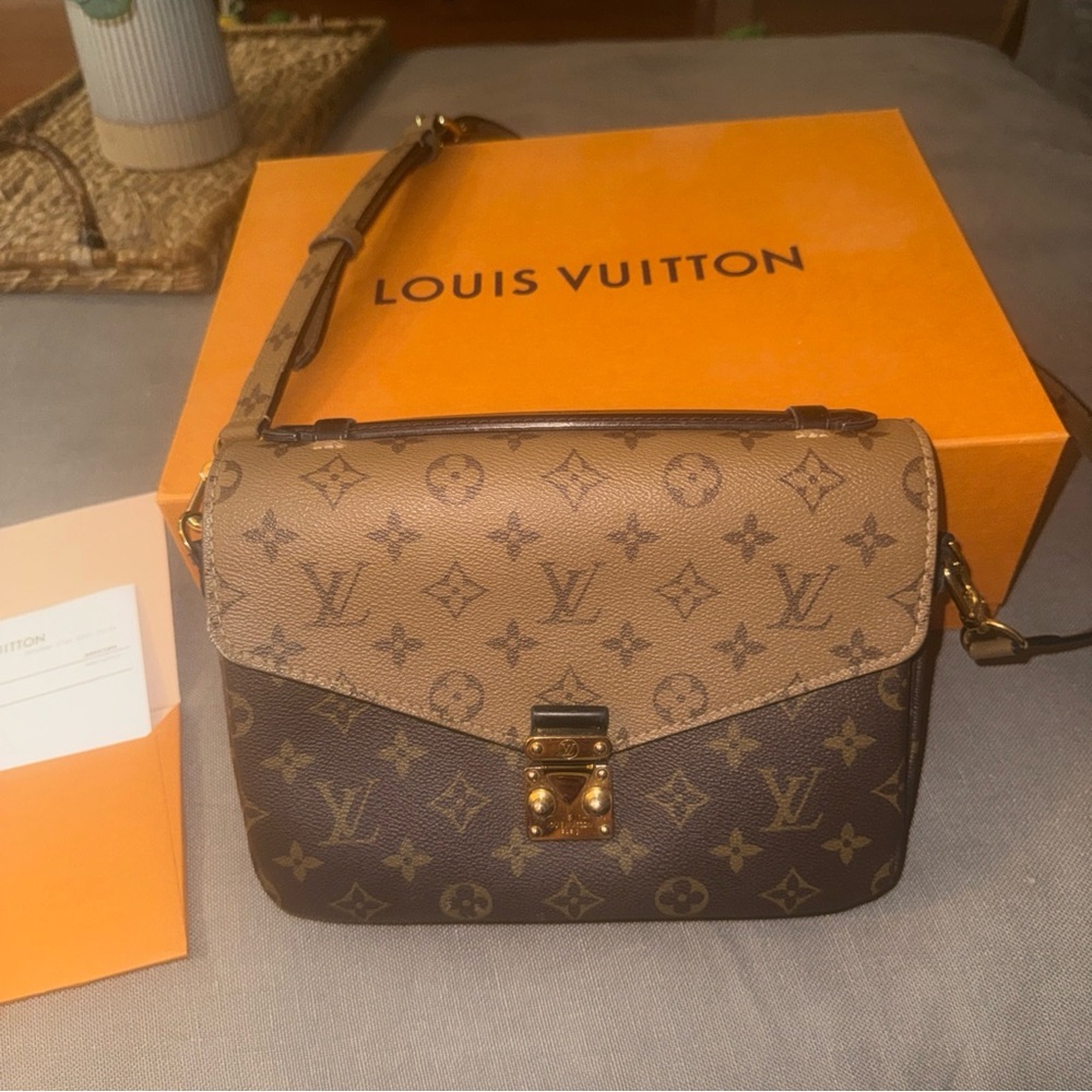 Louis Vuitton Monogram Crossbody Bag in Brown and Tan